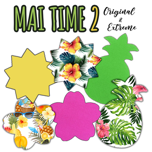 Mai Time 2 Combo: Choose Your Formula plus Original - Pineapple, Sun and Cherry Blossom Shapes (30 Pack) - GrifGrips