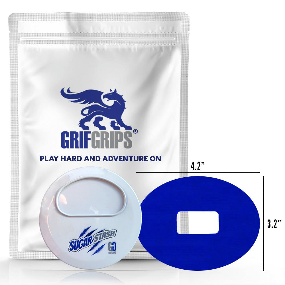 Grab N' Go - Oval Sports Grip (3 Color Options) - 45 Pack & Sugar Keeper Case - GrifGrips