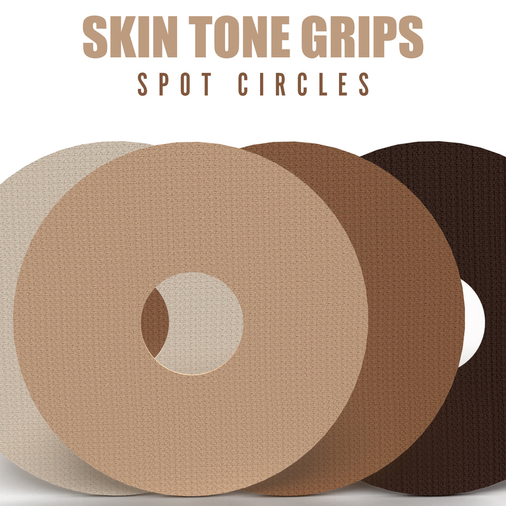 Skin Tone Grips: 3" Spot Circle Grips to Secure Infusion Sets and Libre Devices - Choose your Formula and Skin Tone (25 Pack) - GrifGrips