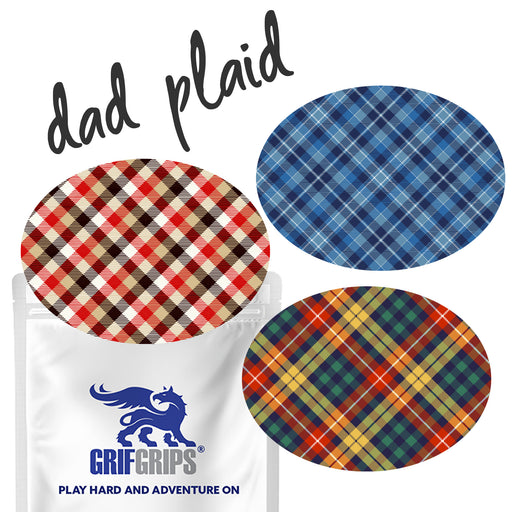Dad Plaid Combo: Oval Shapes (Package of 15 Adhesive Patches)