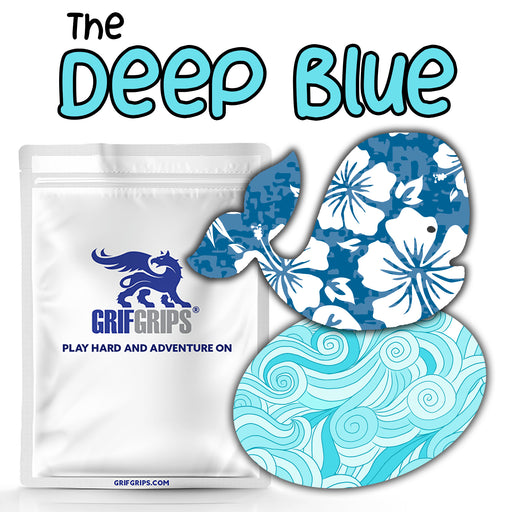 The Deep Blue Combo: Extreme Formula - 20 Pack Grips - Oval and Whale Shapes - GrifGrips