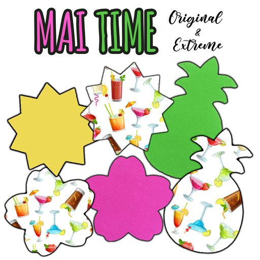 Mai Time Combo: Extreme plus Original Formulas - Pineapple, Sun and Cherry Blossom Shapes (15 Pack) - GrifGrips