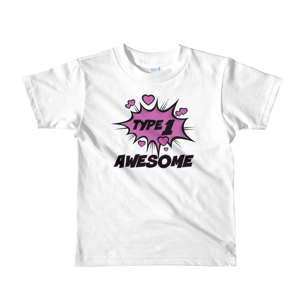 Type 1 Awesome Love - Short sleeve kids t-shirt - GrifGrips